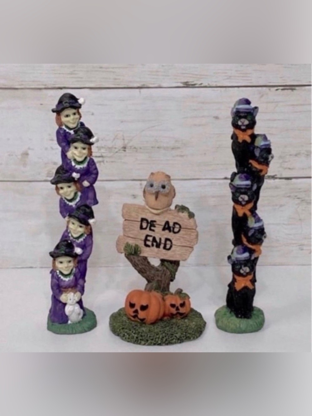 Vintage Halloween Figurines For Tiered Tray